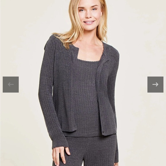 Barefoot Dreams CozyChic Ultra Light Ribbed Button Cardigan - Picture 1 of 3